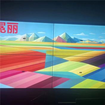 山西省晋中市某公司 | 液晶拼接屏，55寸3.5mm，2行×2列。